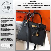 Hermès Kelly Mini 20 Black Epsom Compact & Iconic – Kelly Mini 20 in Black Epsom with Gold Hardware - 1