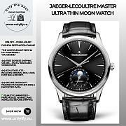 Jaeger-LeCoultre Master Ultra Thin Moon Watch – Black Dial, Alligator Leather Strap - 1