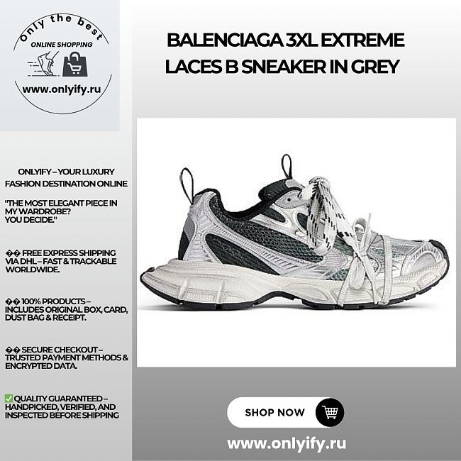 Balenciaga 3XL Gradient Sneaker in black, grey - 1