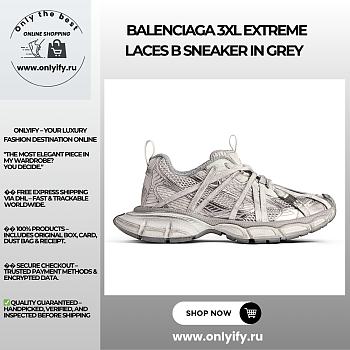 Balenciaga Shoes 3XL Extreme Laces B Sneaker in grey.