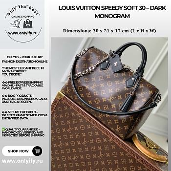 Louis Vuitton Speedy 25 Bandoulière – Monogram Canvas with Black Leather & Chain