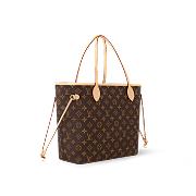 Louis Vuitton Neverfull MM Monogram Canvas Tote Bag – Brown - 3