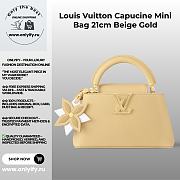 Louis Vuitton Capucines Mini Bag 21cm – Beige with Gold Hardware - 1
