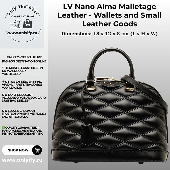 Louis Vuitton Nano Alma – Malletage Leather - 1