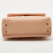 Chanel Coco Handle Small Flap Bag – Caviar Quilted Leather in Light Beige with Gold Hardware - 3