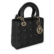 Lady Dior Medium Bag in Black Premium leather with Gold-Tone Hardware - 3