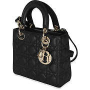 Lady Dior Medium Bag in Black Premium leather with Gold-Tone Hardware - 5