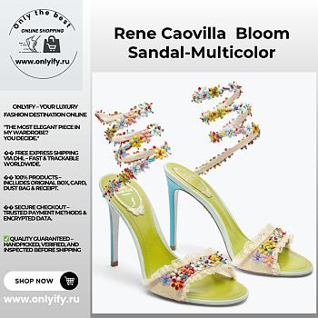 Rene Caovilla Bloom Multicolor Crystal Sandal