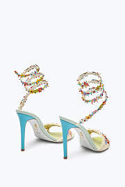 Rene Caovilla Bloom Multicolor Crystal Sandal - 4