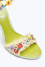 Rene Caovilla Bloom Multicolor Crystal Sandal - 5