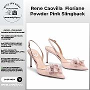 Rene Caovilla Floriane Slingback Pumps – Powder Pink Crystal Embellished Heels - 1