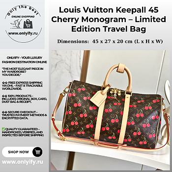 Louis Vuitton Keepall 45 Cherry Monogram – Limited Edition Travel Bag