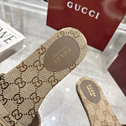 Gucci GG Supreme Canvas Slide Sandals – Beige/Ebony - 4