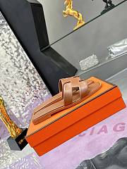 Hermès Oran Sandals – Tan Calfskin Leather Slides - 6