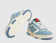 Women's Gucci Re-Web Sneaker in Blue GG Fabric - 3