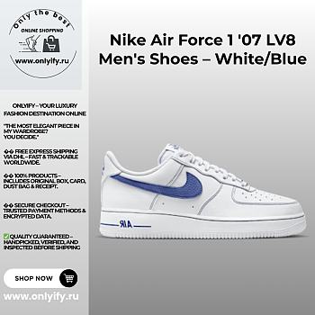 Nike Air Force 1 '07 LV8 Shoes – White/Blue