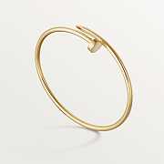 Nail-Inspired Minimalist Bangle – Gold Titanium Finish - 6