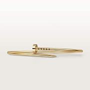 Nail-Inspired Minimalist Bangle – Gold Titanium Finish - 5