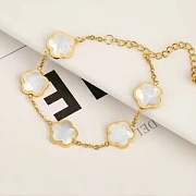 White Alhambra Clover Bracelet – Van Cleef & Arpels Inspired - 6