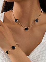 Black Alhambra Clover Bracelet – Van Cleef & Arpels Inspired - 5