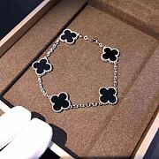 Silver Black Clover Bracelet – Van Cleef & Arpels Inspired - 5