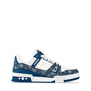 Louis Vuitton LV Trainer Sneaker Blue Monogram Denim 1A9JGO - 2