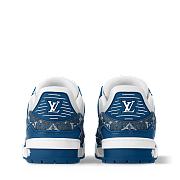 Louis Vuitton LV Trainer Sneaker Blue Monogram Denim 1A9JGO - 3