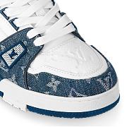 Louis Vuitton LV Trainer Sneaker Blue Monogram Denim 1A9JGO - 5