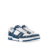 Louis Vuitton LV Trainer Sneaker Blue Monogram Denim 1A9JGO - 6