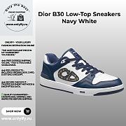 Dior B30 Low-Top Sneakers Navy White – Men's Luxury Sports Shoes - 1