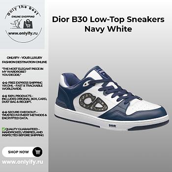 Dior B30 Low-Top Sneakers Navy White – Men's Luxury Sports Shoes