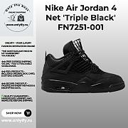 Nike Air Jordan 4 Net 'Triple Black' FN7251-001 - 1