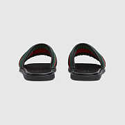 Men’s Slide Sandal with Interlocking G – Green & Red 835091 HAAHH 8449 - 5