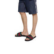 Men’s Slide Sandal with Interlocking G – Green & Red 835091 HAAHH 8449 - 3