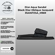 Dior Aqua Sandal Black Dior Oblique Jacquard 3SA167ZSA_H969 - 1