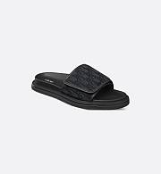 Dior Aqua Sandal Black Dior Oblique Jacquard 3SA167ZSA_H969 - 6