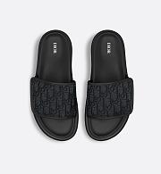 Dior Aqua Sandal Black Dior Oblique Jacquard 3SA167ZSA_H969 - 4