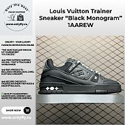 Louis Vuitton Trainer Sneaker “Black Monogram” – 1AAREW - 1
