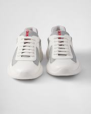 Prada America's Cup Sneakers – White and Grey Patent Leather - 3