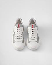 Prada America's Cup Sneakers – White and Grey Patent Leather - 4