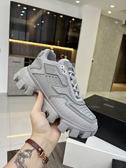 Prada Cloudbust Thunder Technical Fabric Sneakers – White/Grey - 2