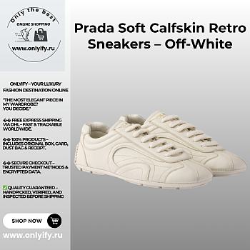 Prada Soft Calfskin Retro Sneakers – Off-White