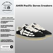 AMIRI Pacific Bones Sneakers – Black Suede with Bone Appliqué - 1