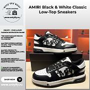 AMIRI Black & White Classic Low-Top Sneakers - 1