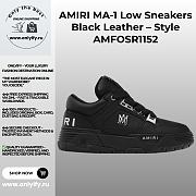 AMIRI MA-1 Low Sneakers Black Leather – Style AMFOSR1152 - 1