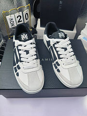 Amiri Pacific Bones Sneakers – White/Black Suede - 4