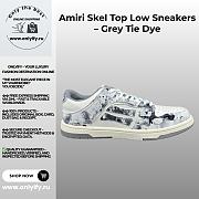 Amiri Skel Top Low Sneakers – Grey Tie Dye - 1