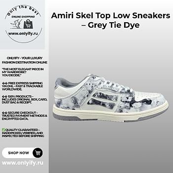 Amiri Skel Top Low Sneakers – Grey Tie Dye