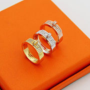 Hermès-Inspired Kelly Buckle Ring – Gold, Silver & Rose Gold with Crystals - 2