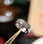 Cartier-Inspired Love Ring with Full Pavé Crystals – Rose Gold & Silver - 3